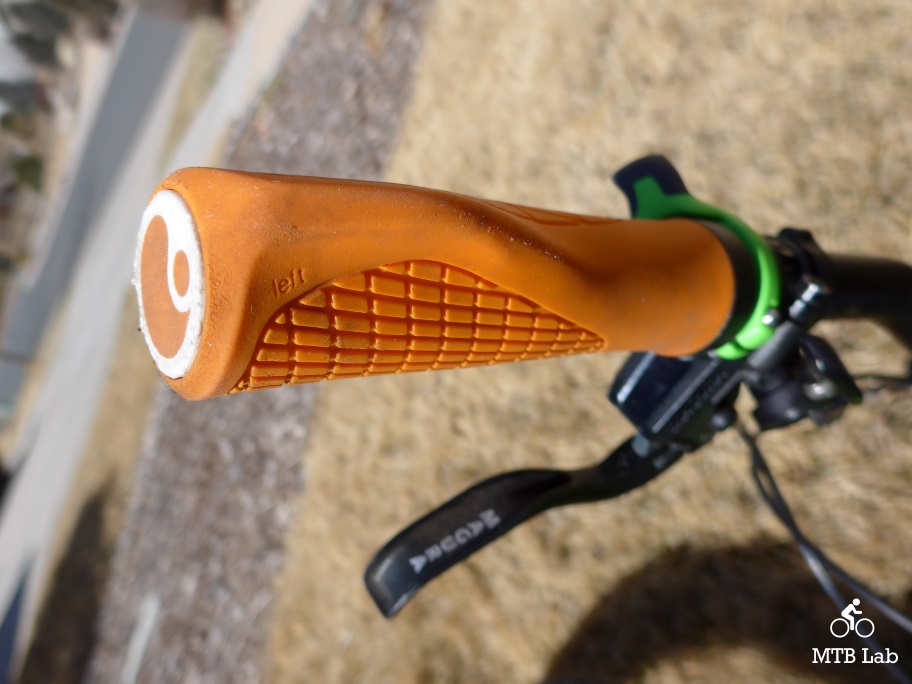 tan mountain bike grips