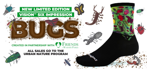Swiftwick Partners with Friends of Warner Parks Urban Nature Program with VISION Impression BUGS socks
