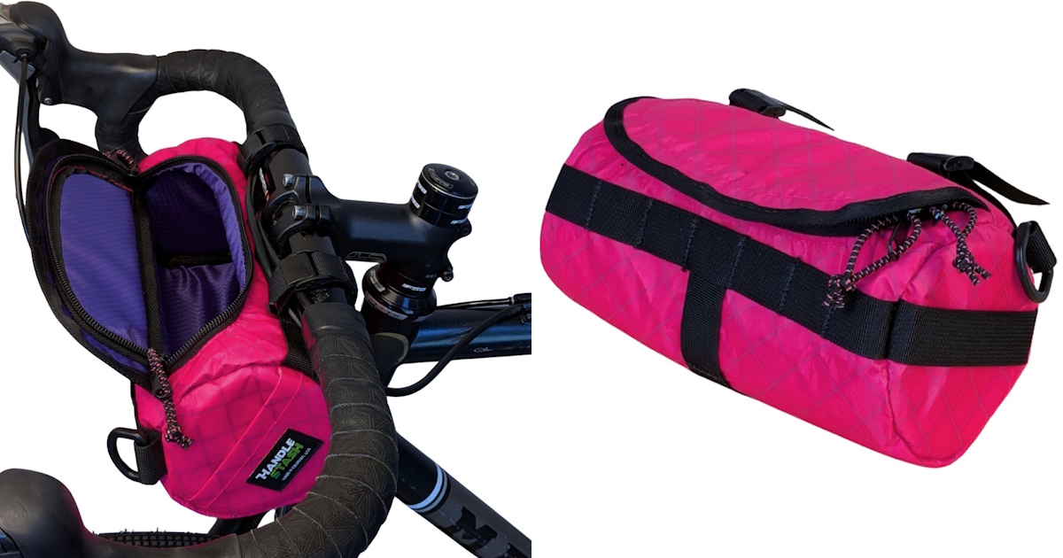 HandleStash Bigmouth Burrito Handlebar Bag – New Pink Color
